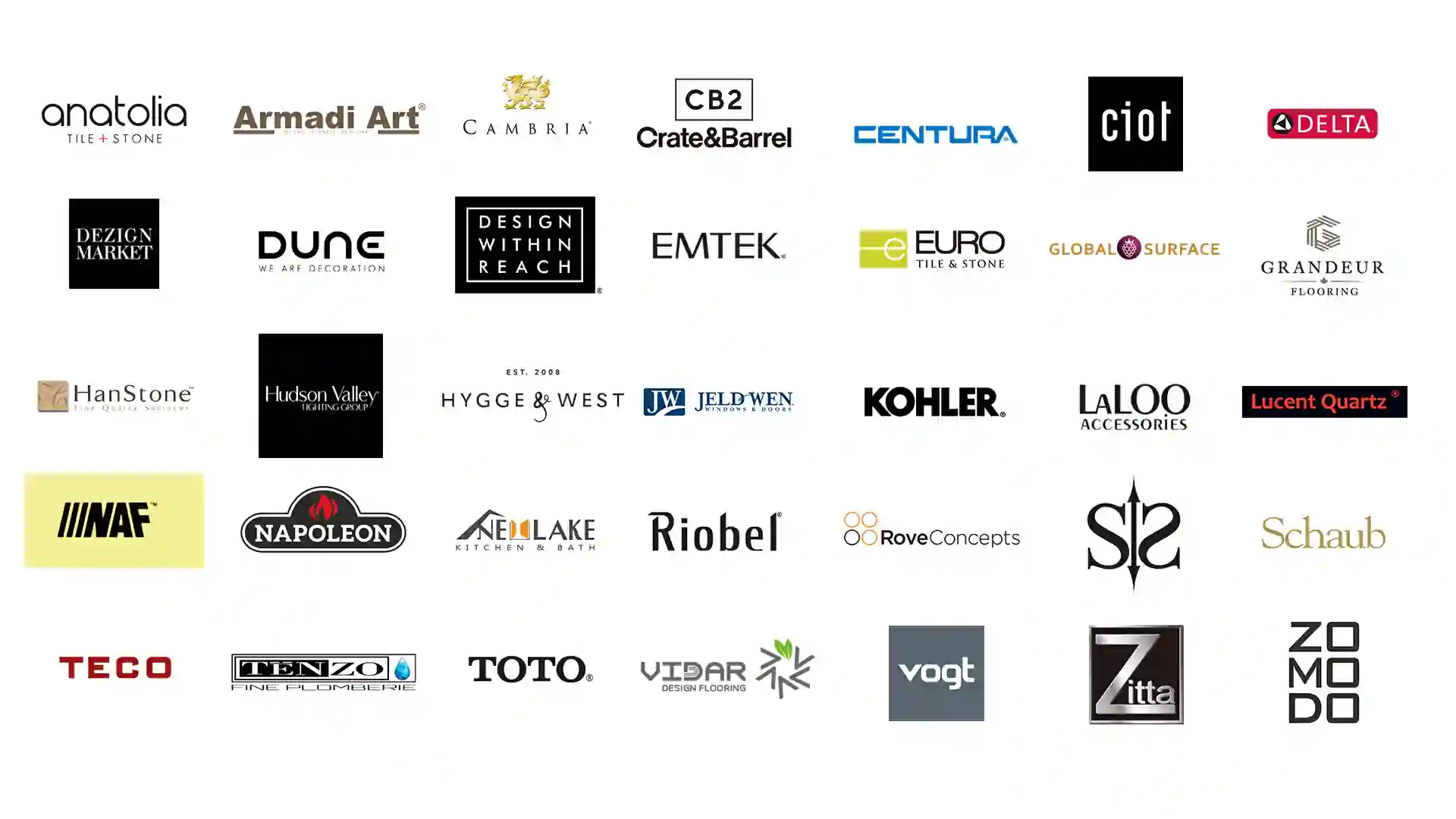 Logo images of companies designed by Yushi