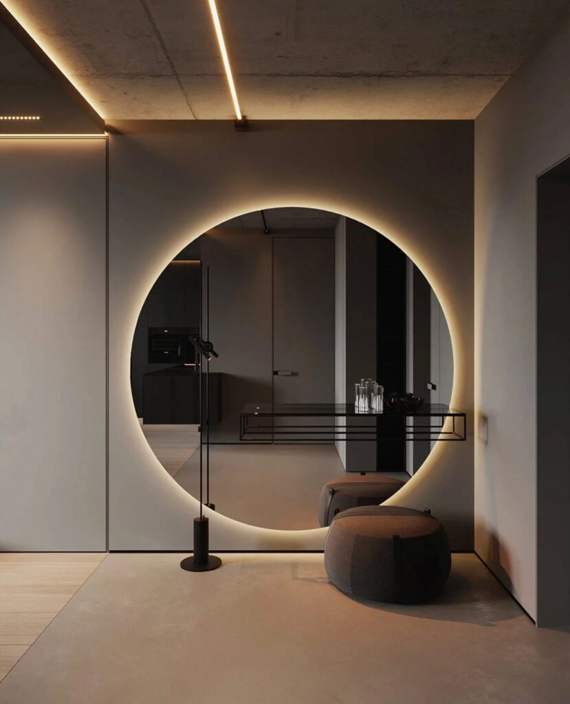 interior design with mirrors