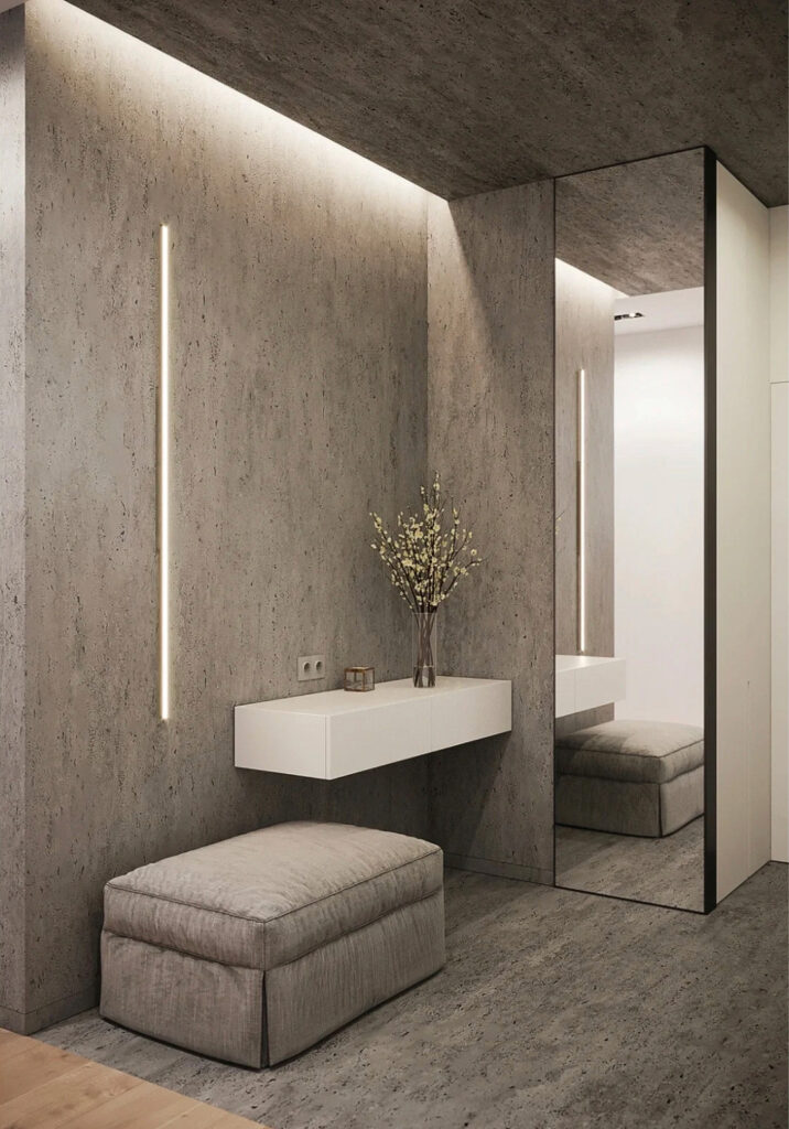 interior design with mirrors