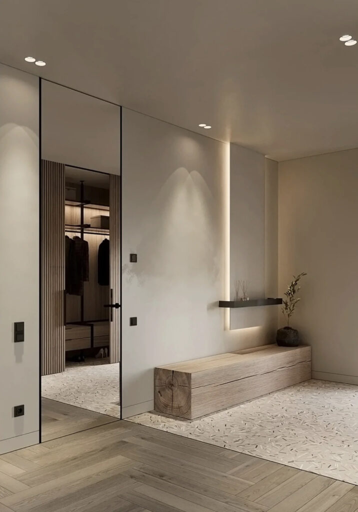 interior design with mirrors