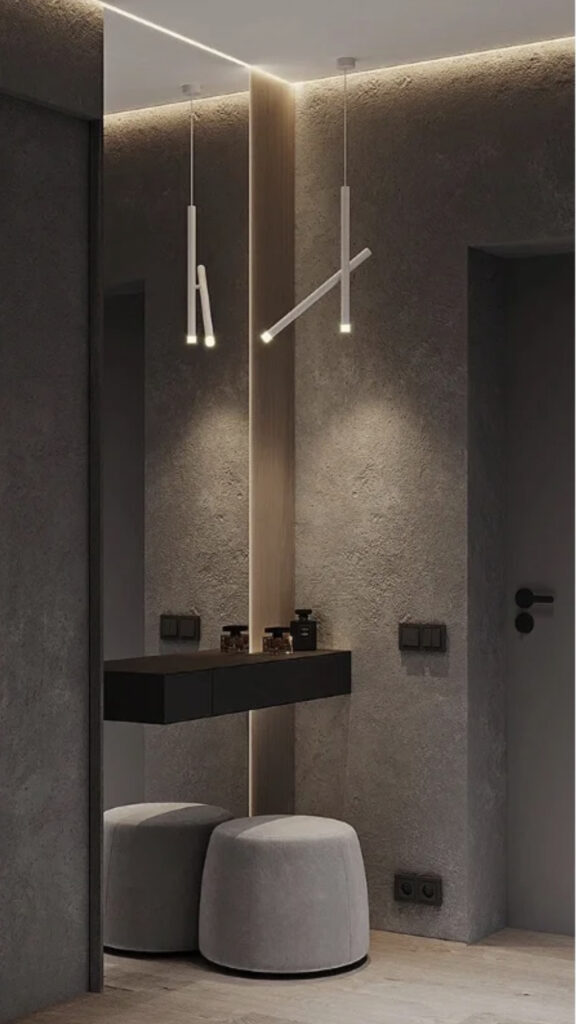 interior design with mirrors