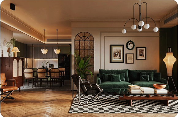 French style interior designed by Yushi