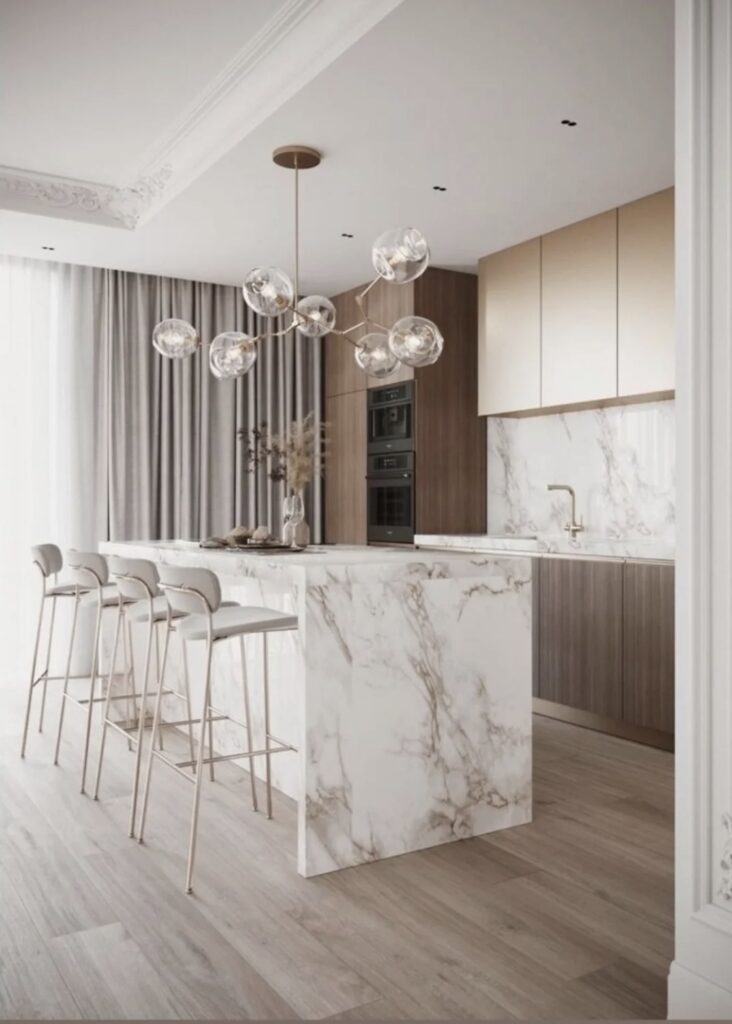 natural stone in interior designed by Yushi