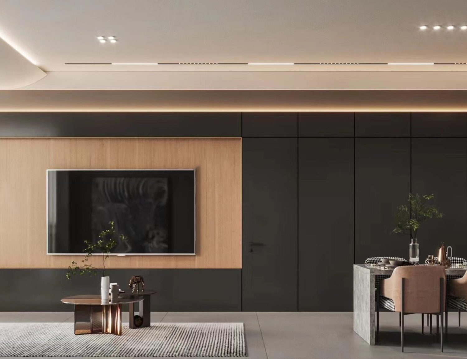 modern living room designed by Yushi