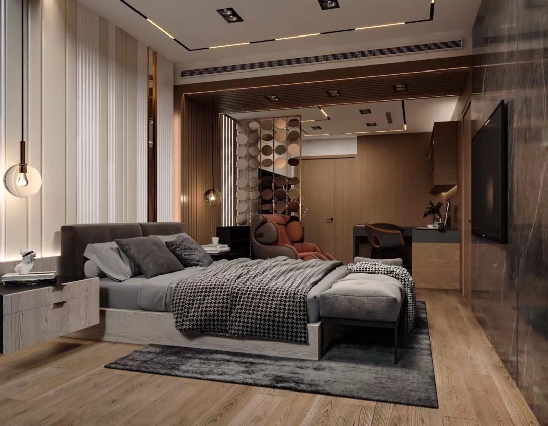 luxury bedroom designed by Yushi