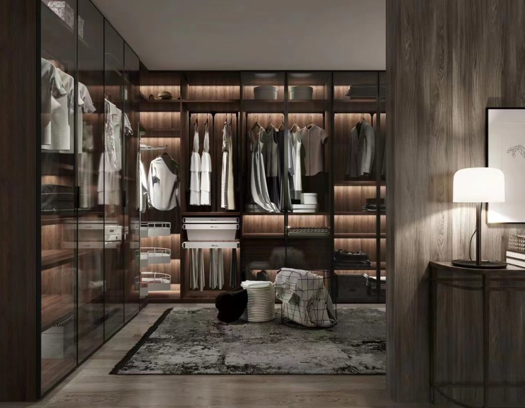 customized walk-in closet designed by Yushi